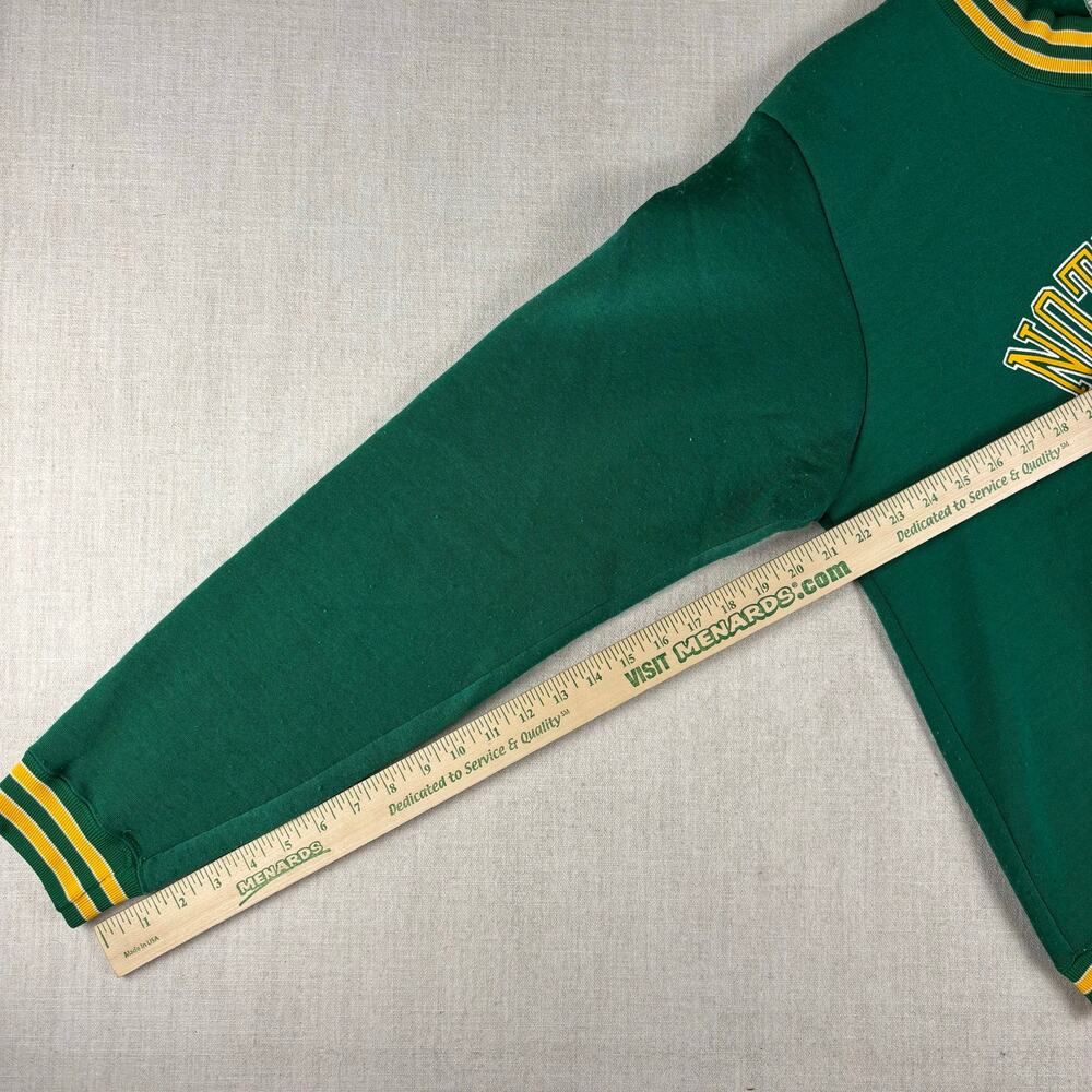 Vintage Notre Dame Champion Products 1960s Nylon Varsity Rare Green XL Sweater - Picture 7 of 9